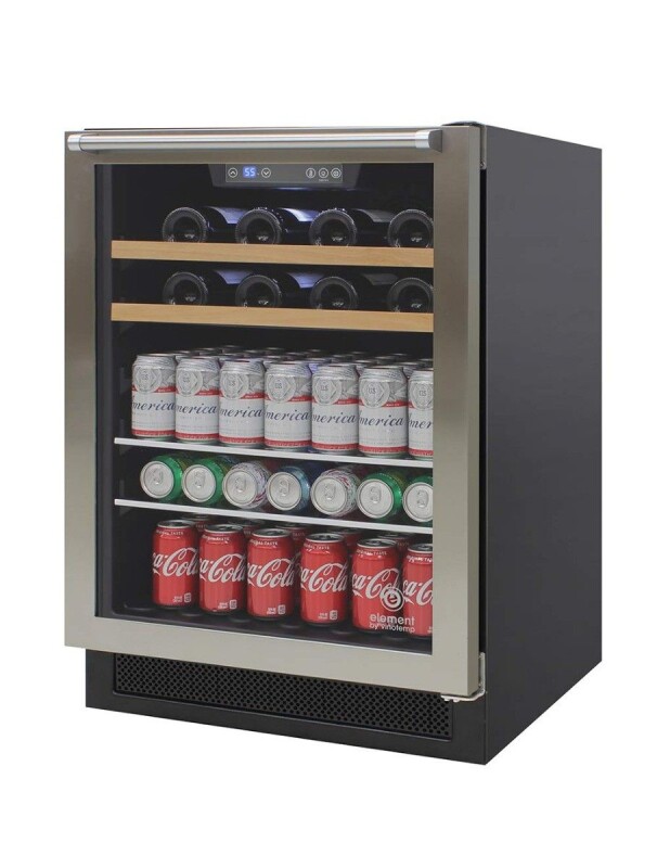 Single-Zone 24" Wine and Beverage Cooler, 16 Bottle and 106 Can Capacity EL24THWB