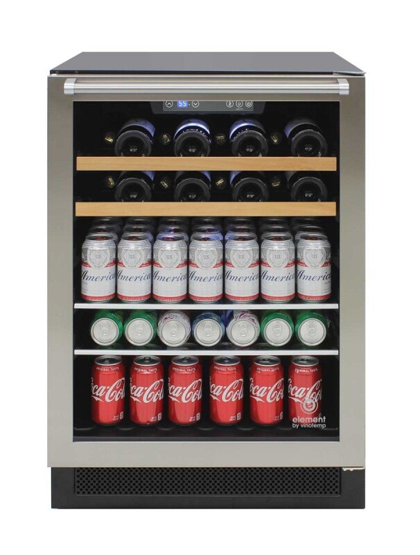 Single-Zone 24" Wine and Beverage Cooler, 16 Bottle and 106 Can Capacity EL24THWB
