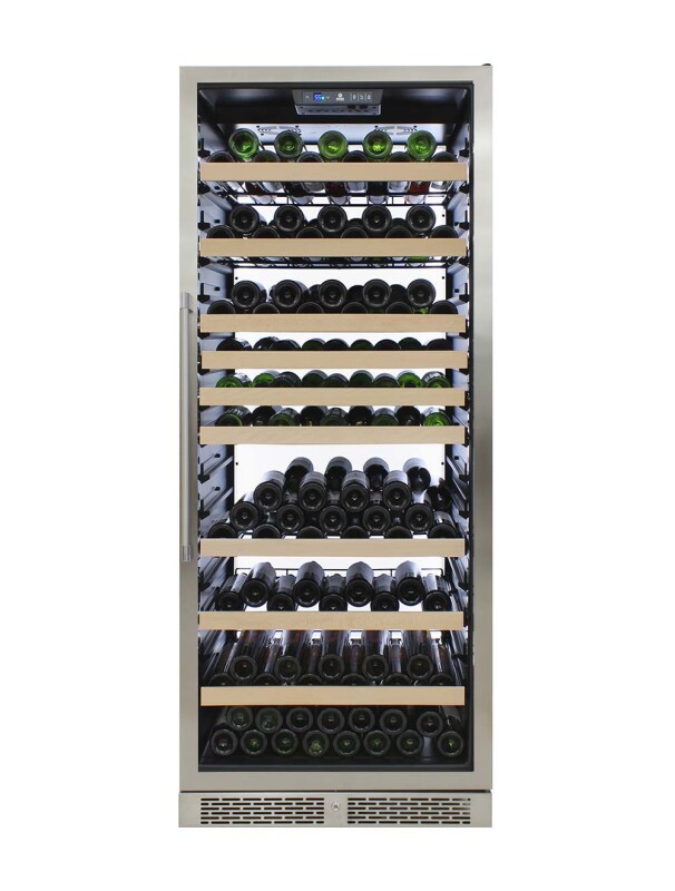 173-Bottle White Backlit Panel Commercial Single-Zone Wine Cooler EL300DSWL
