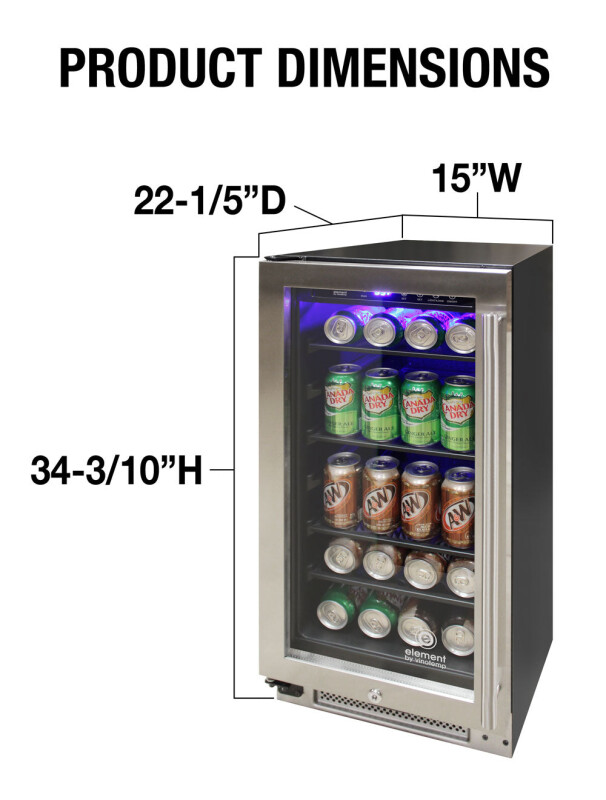 Connoisseur Series 33 Single-Zone Beverage Cooler (Left Hinge) EL33WCBCL