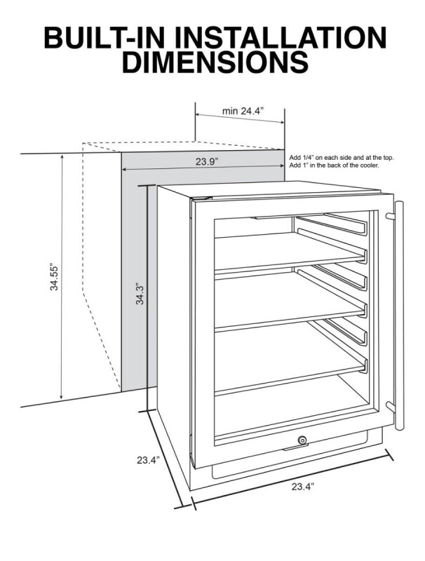 Connoisseur Series 46 Single-Zone Beverage Cooler EL46WCBCL