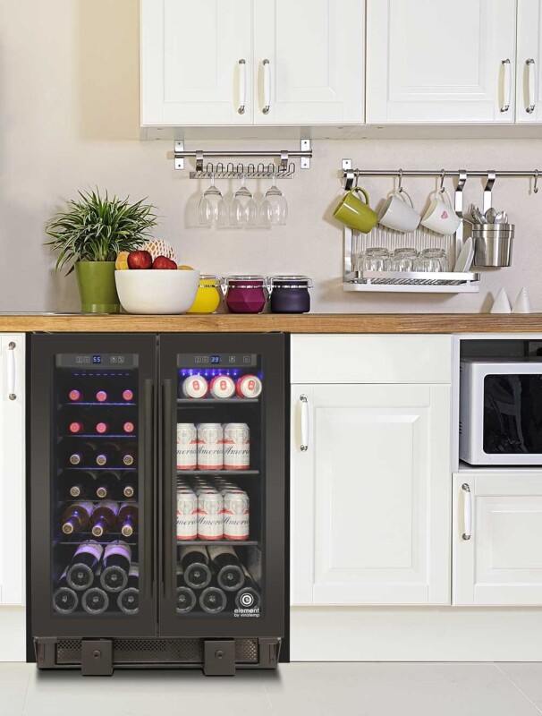 Butler Series Touch Screen Wine and Beverage Cooler with French Doors ELBWC10202