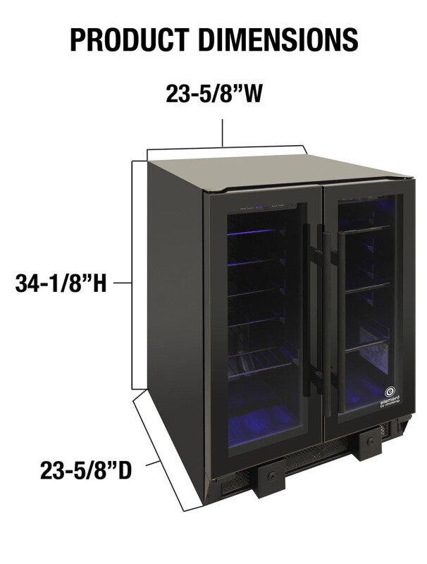 Butler Series Touch Screen Wine and Beverage Cooler with French Doors ELBWC10202