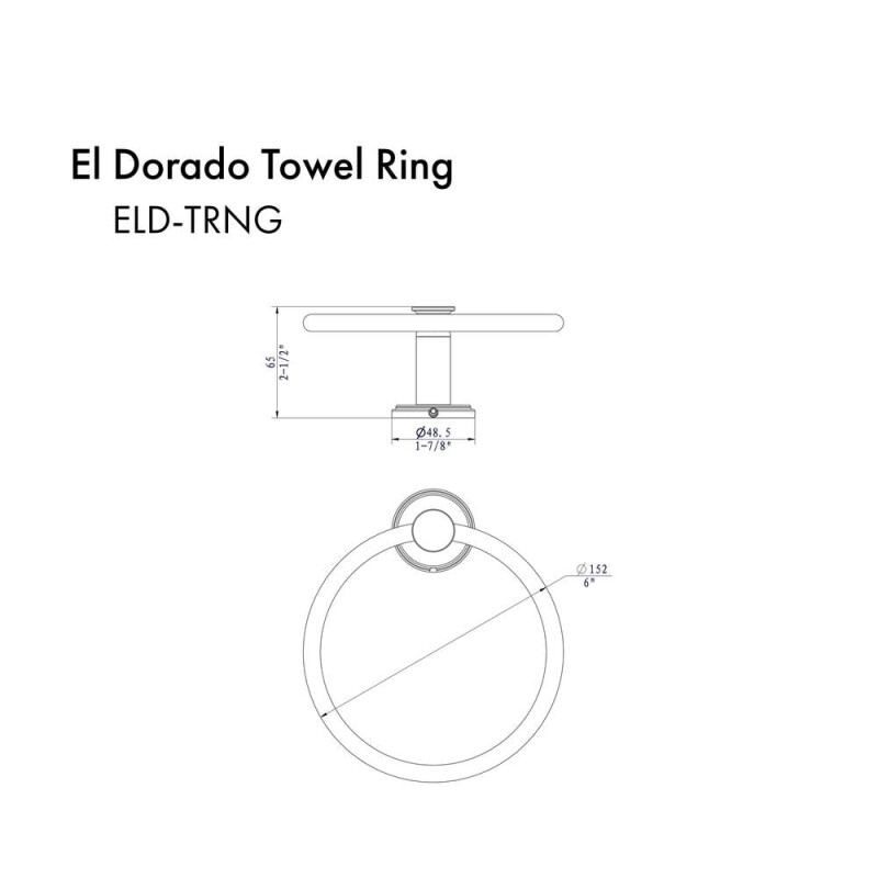 El Dorado Towel Ring In Brushed Nickel ELDTRNGBN