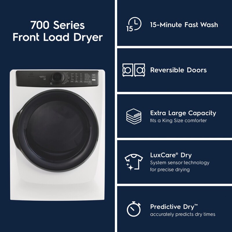 700 Series Electric Dryer - 8.0 Cu. Ft. view 8