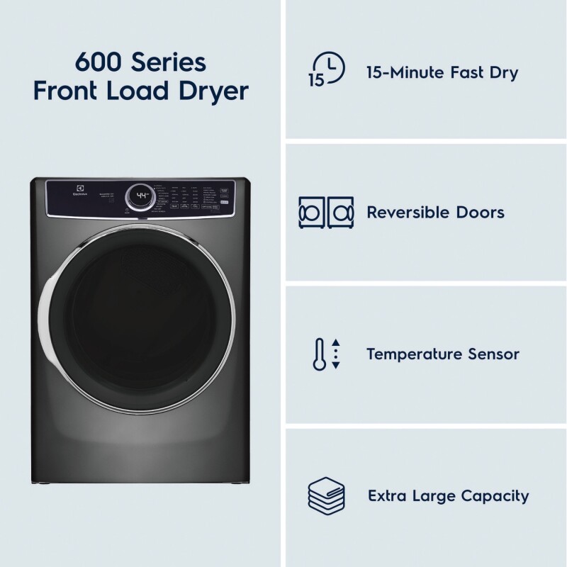 Front Load Perfect Steam Gas Dryer with LuxCare Dry and Instant Refresh – 8.0 Cu. Ft. view 5