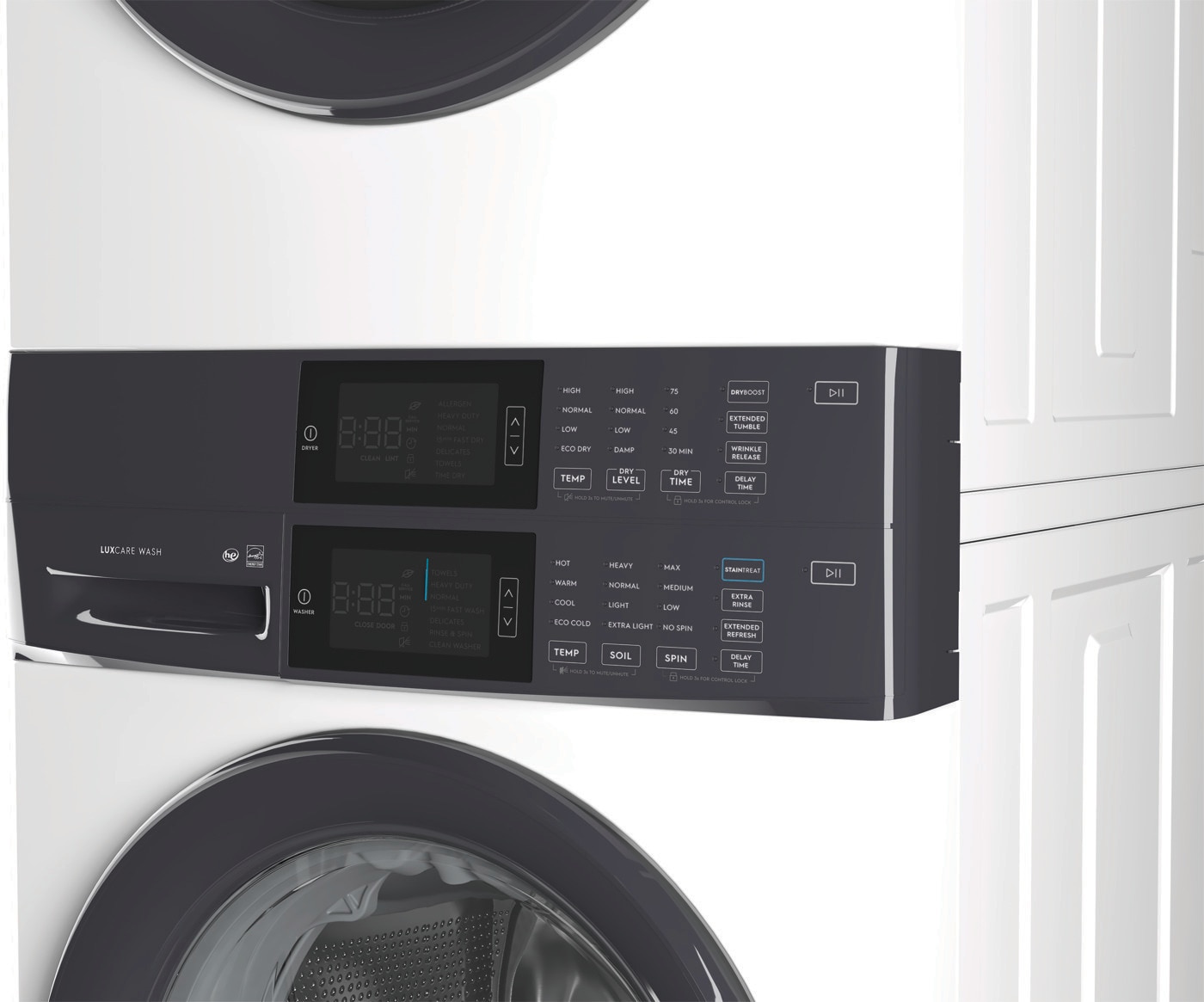 Laundry Tower Single Unit Front Load 4.4 Cu. Ft. Washer & 8 Cu. Ft. Electric Dryer view 12