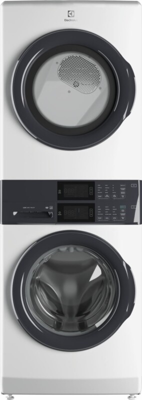 Laundry Tower Single Unit Front Load 4.4 Cu. Ft. Washer & 8 Cu. Ft. Gas Dryer ELTG7300AW
