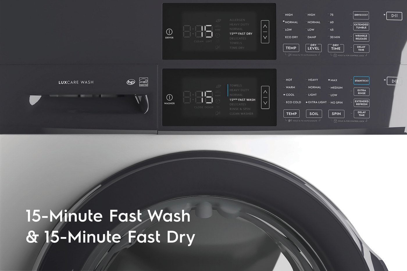 Laundry Tower Single Unit Front Load 4.4 Cu. Ft. Washer & 8 Cu. Ft. Gas Dryer view 10