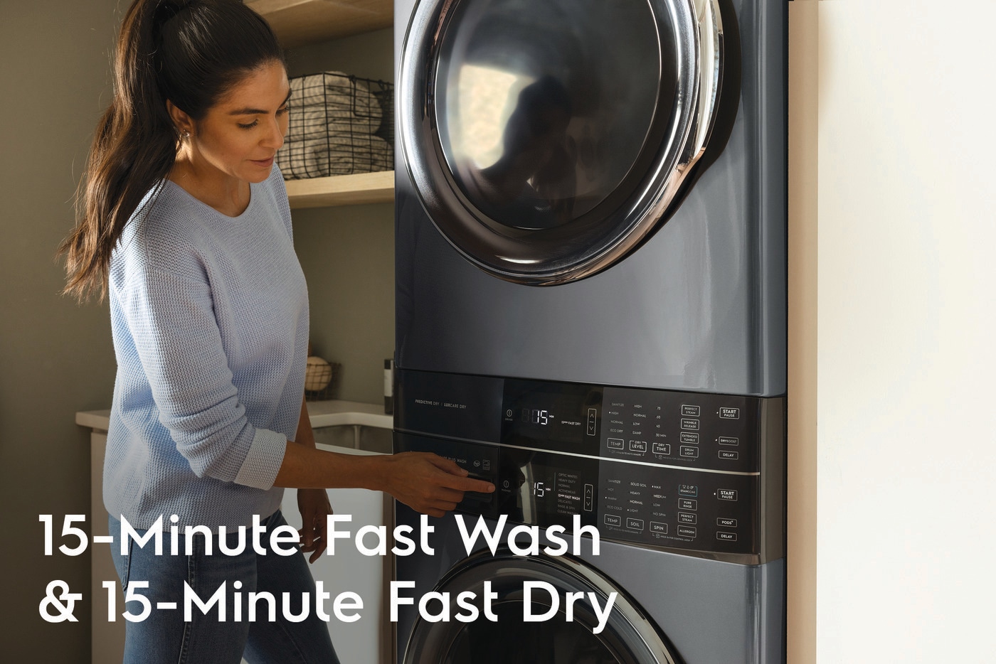 Laundry Tower Single Unit Front Load 4.5 Cu. Ft. Washer & 8 Cu. Ft. Gas Dryer view 9