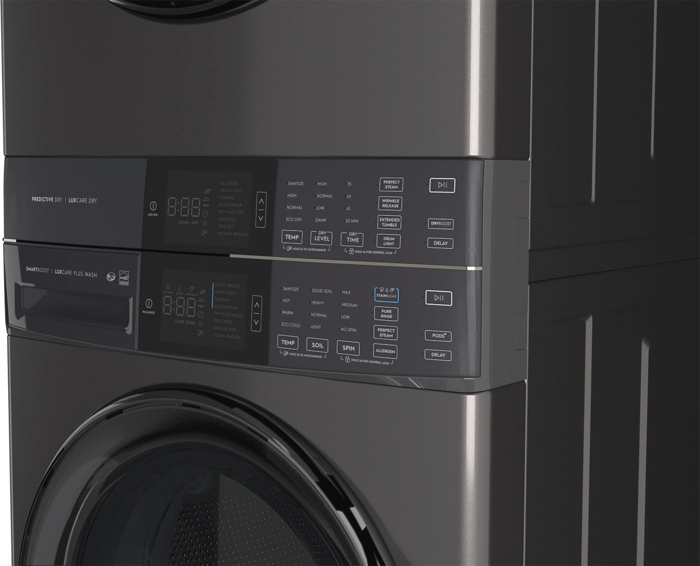 Laundry Tower Single Unit Front Load 4.5 Cu. Ft. Washer & 8 Cu. Ft. Gas Dryer view 3