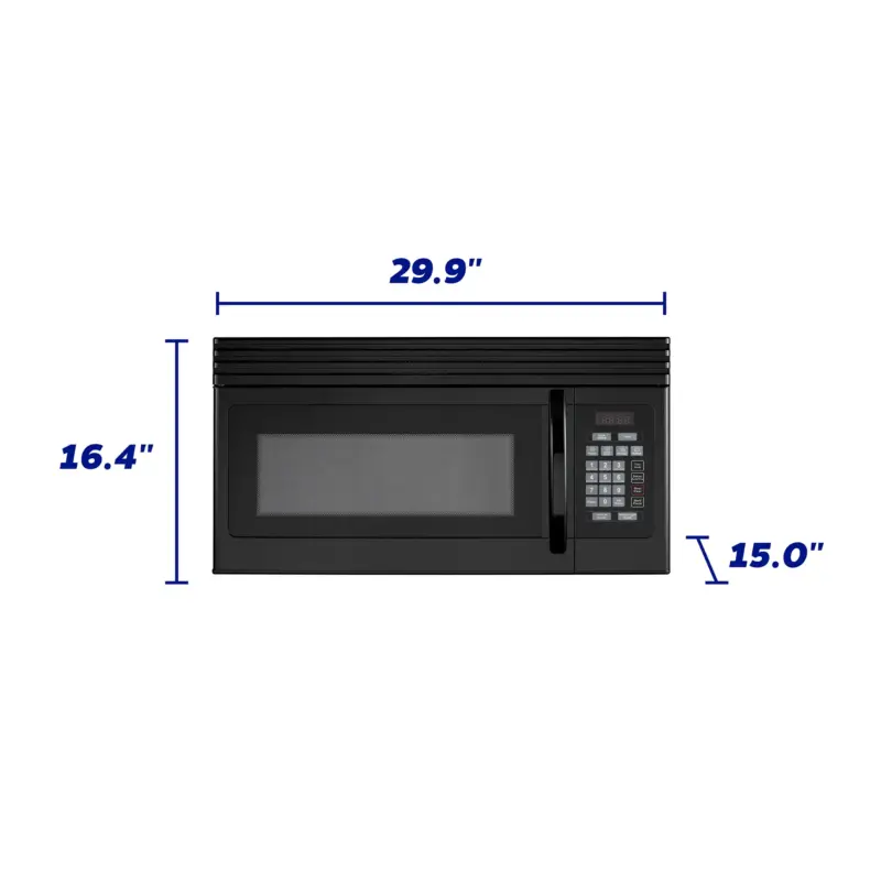 1.6 cu. ft. Over-the-Range Microwave with Top Mount Air Recirculation Vent EM1601RQCB
