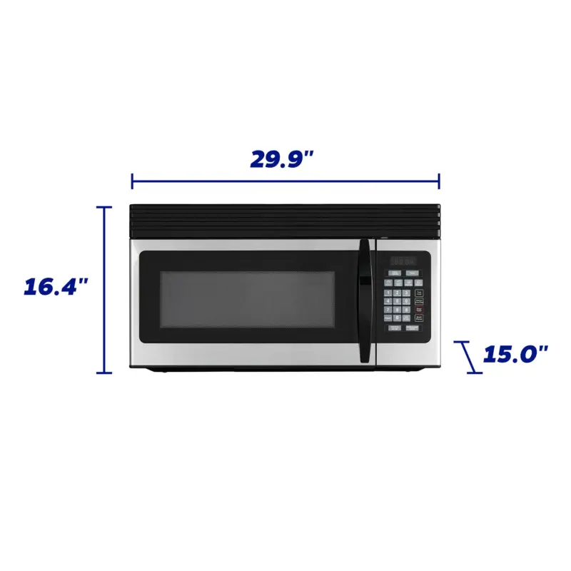 1.6 cu. ft. Over-the-Range Microwave with Top Mount Air Recirculation Vent view 6