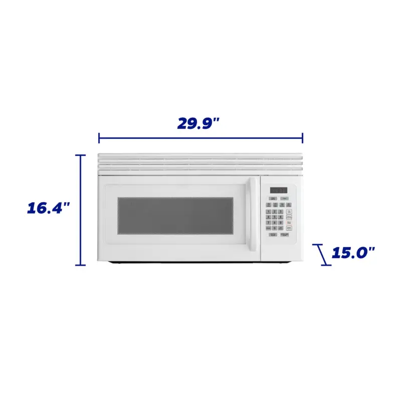 1.6 cu. ft. Over-the-Range Microwave with Top Mount Air Recirculation Vent EM1601RQCW