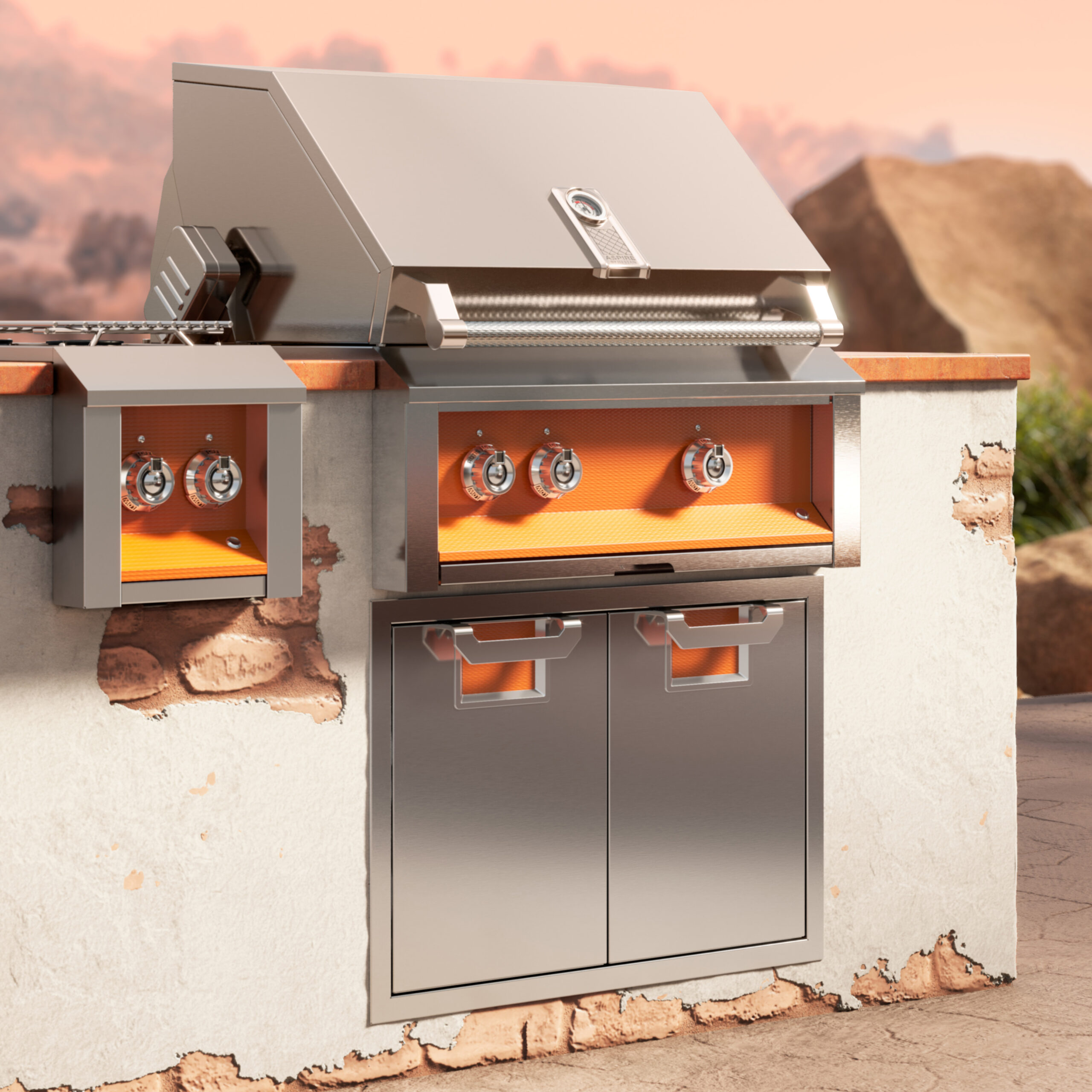 30" Aspire Built-In Grill Mixed Burner Model with Rotisserie EMBR30TQ