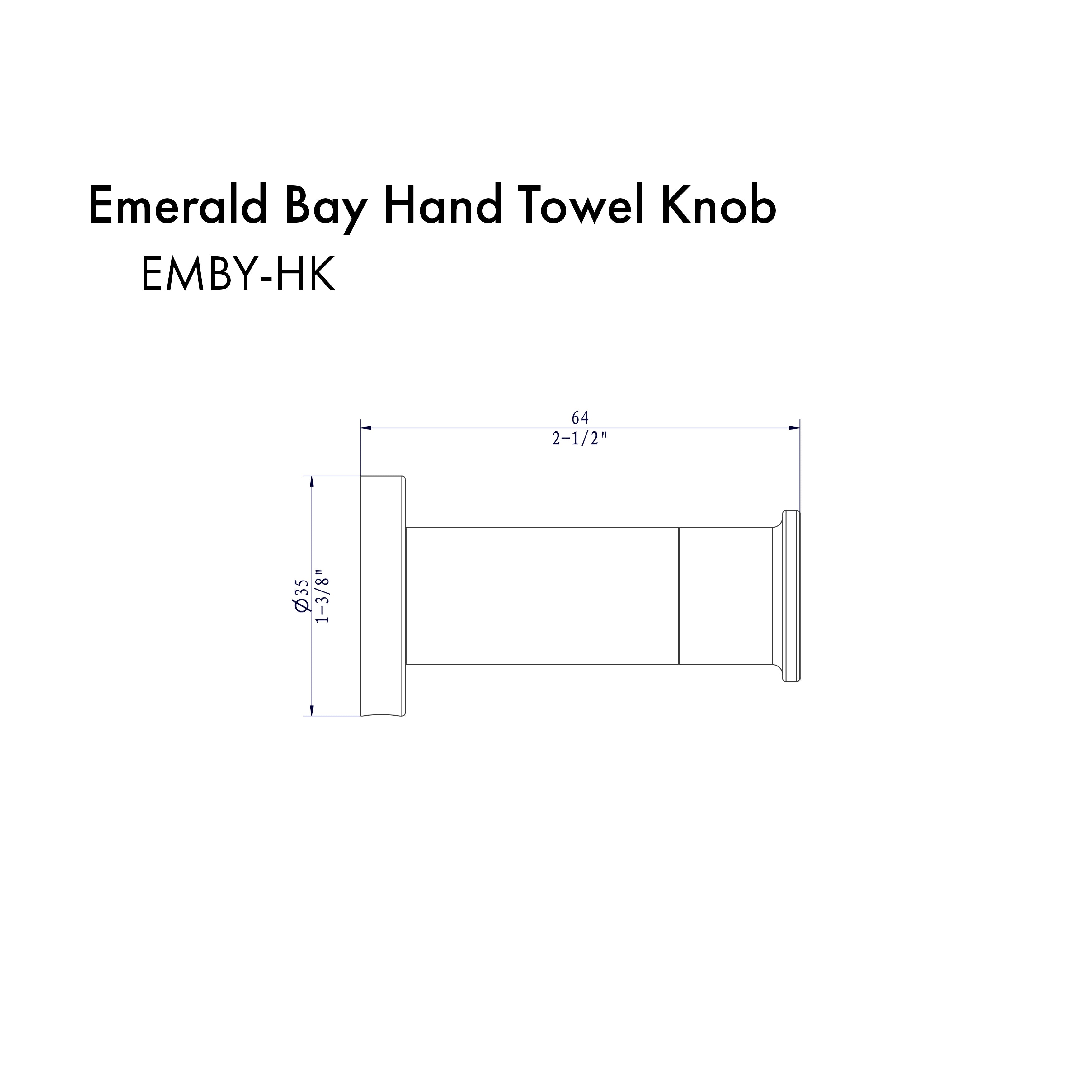 Autograph Edition Emerald Bay Towel Hook In Matte Black EMBYHKMB