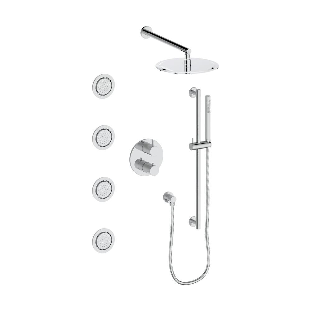 Emerald Bay Thermostatic Shower System with Body Jets EMBYSHST3CH