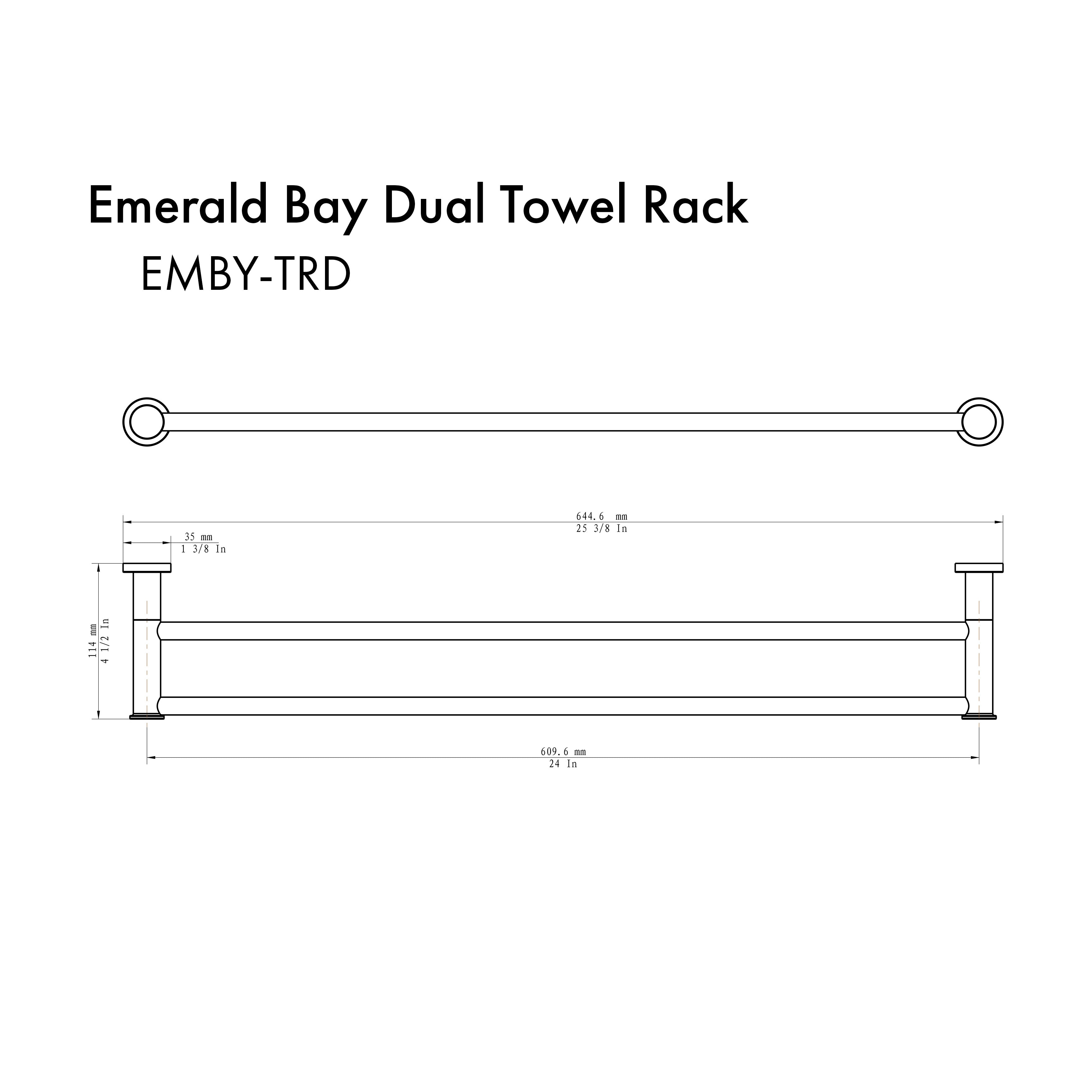 Emerald Bay Double Towel Rail In Chrome EMBYTRDCH