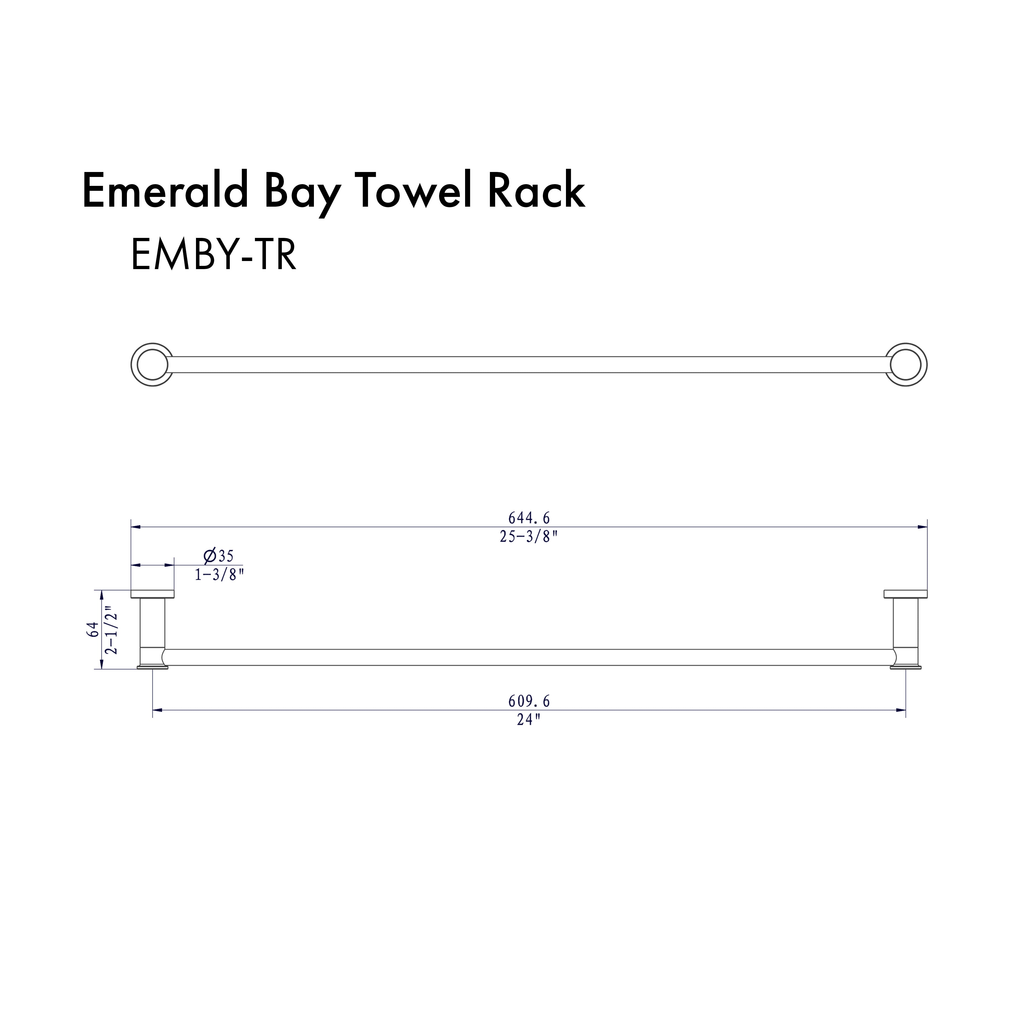 Autograph Edition Emerald Bay Towel Rail In Matte Black EMBYTRMB