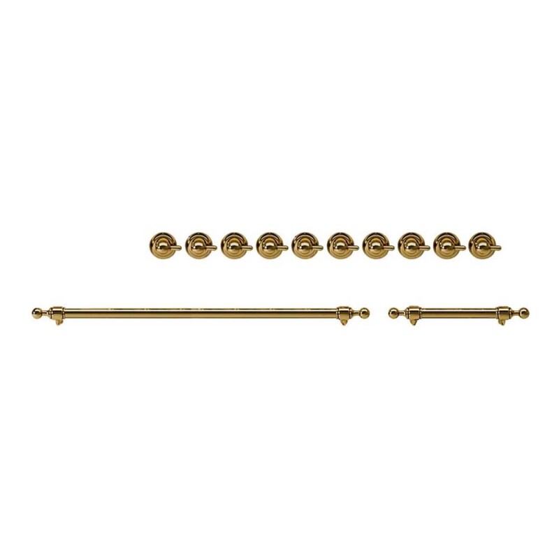 Knobs and Handles Bundle for 48 inch Nostalgie Induction or Dual Fuel with Frenchtop EN48G62211