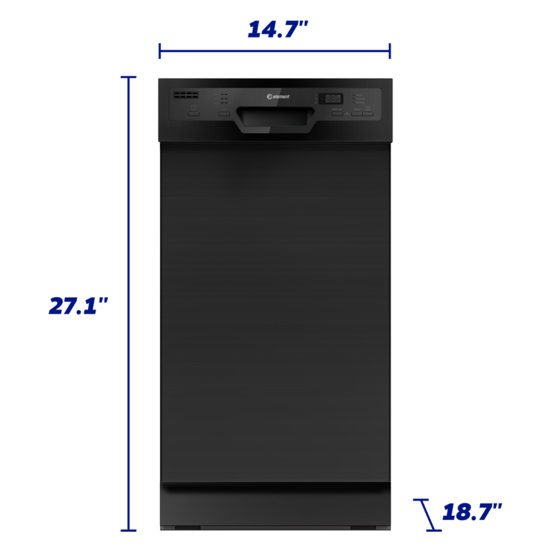 Element 18" Front Control Built-In Dishwasher - Black (ENB6631PEBB) view 6