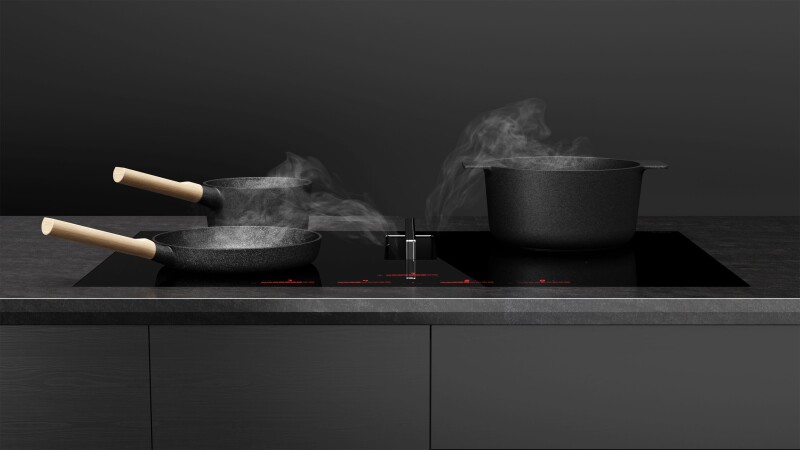 Nikolatesla Flux 36" Induction Cooktops With Downdraft ENF436BL
