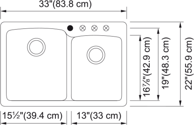 Ellipse Dual Mount Sink view 2