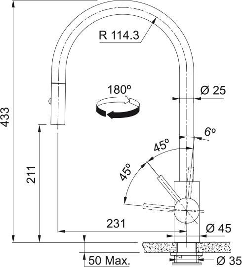 Eos Neo Pull Down Faucet view 2
