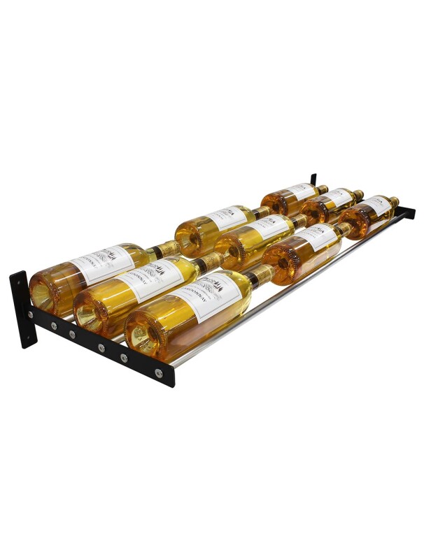 Epicureanist Wall-Mounted Horizontal Display Wine Rack, 3 Bottles Deep EP3DHZRACK