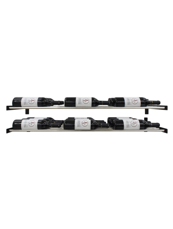 Epicureanist Wall-Mounted Horizontal Display Wine Rack, 3 Bottles Deep EP3DHZRACK