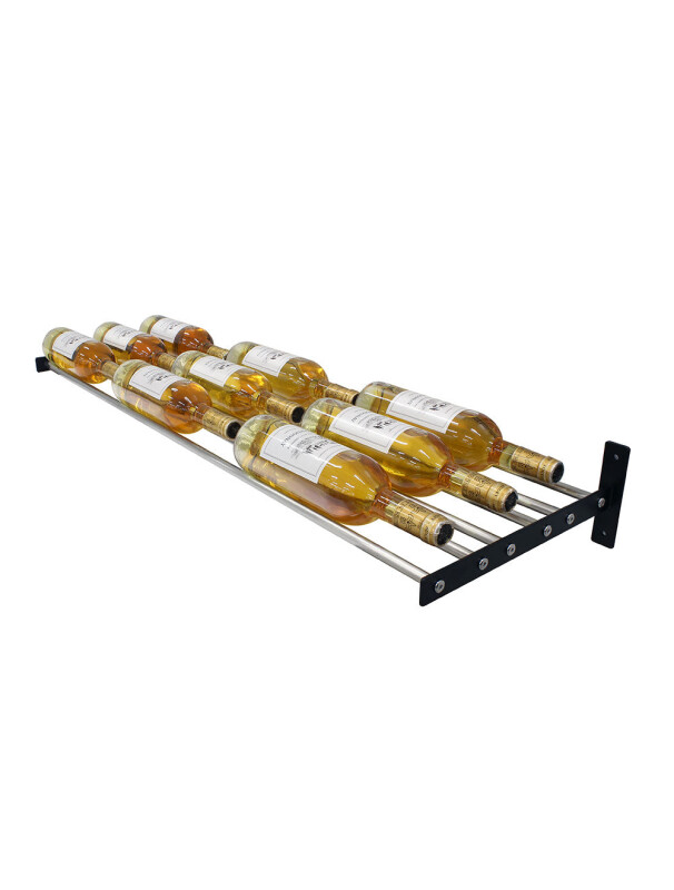 Epicureanist Wall-Mounted Horizontal Display Wine Rack, 3 Bottles Deep EP3DHZRACK