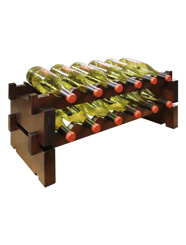 2 x 6 Bottle Modular Wine Rack (Stained) EP447212S