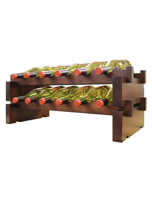 2 x 6 Bottle Modular Wine Rack (Stained) EP447212S