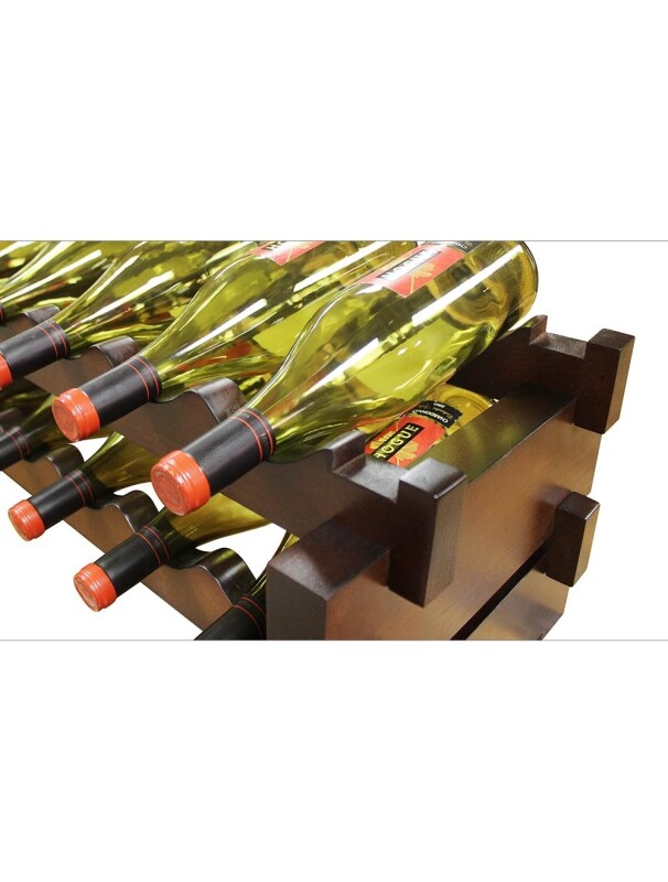 2 x 6 Bottle Modular Wine Rack (Stained) EP447212S
