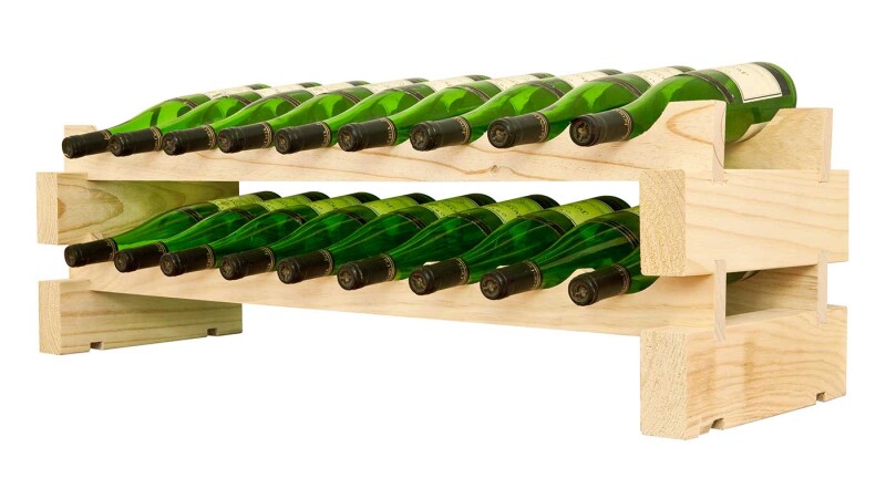 Modular Wine Rack, 2 x 9, 18 Bottle Capacity EP447218