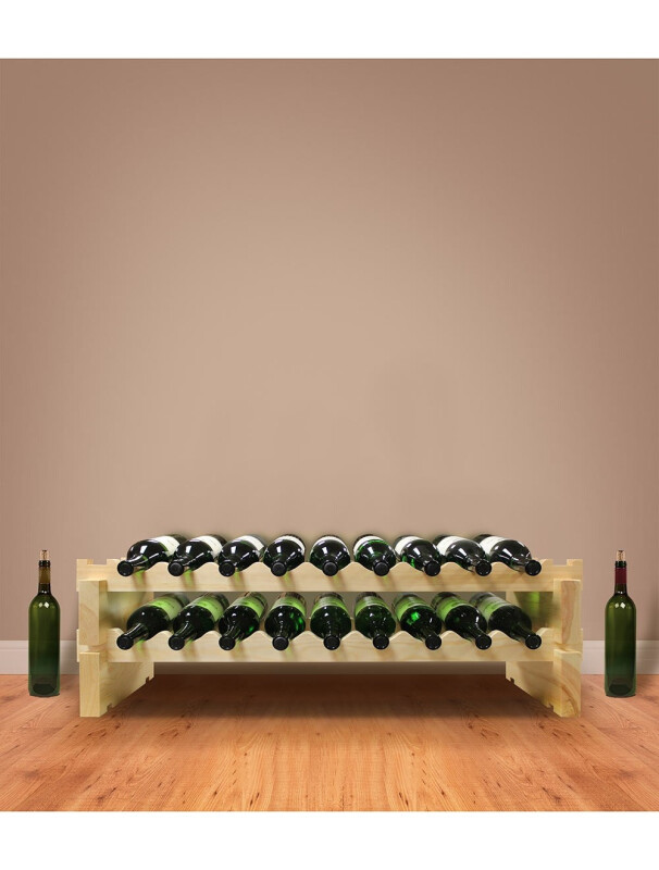 Modular Wine Rack, 2 x 9, 18 Bottle Capacity EP447218