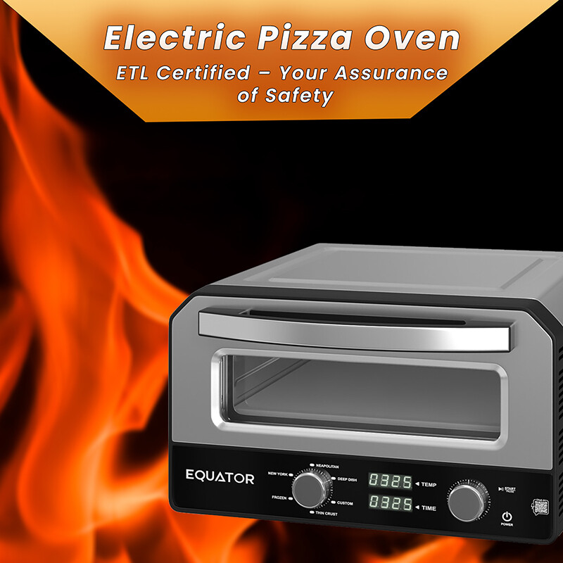 ELECTRIC PIZZA OVEN Multi Program w Baking Stone Countertop 0.5cf 110V EPO500