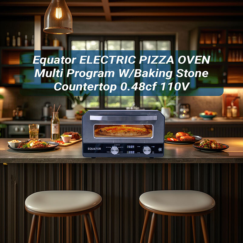 ELECTRIC PIZZA OVEN Multi Program w Baking Stone Countertop 0.5cf 110V EPO500