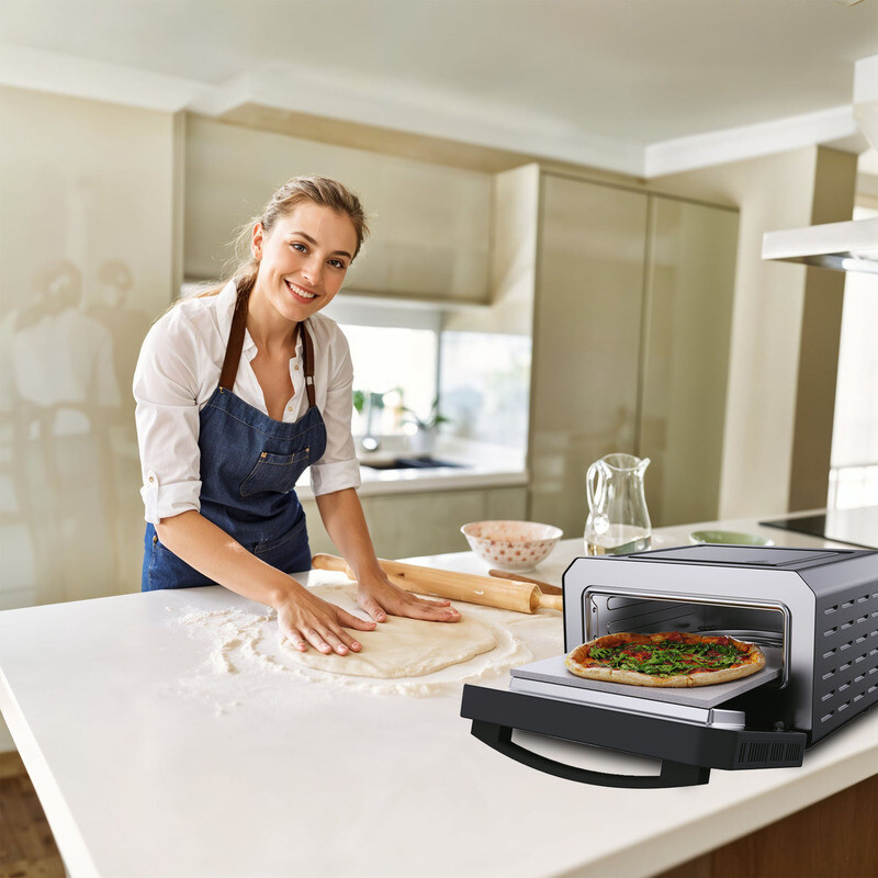 ELECTRIC PIZZA OVEN Multi Program w Baking Stone Countertop 0.5cf 110V EPO500