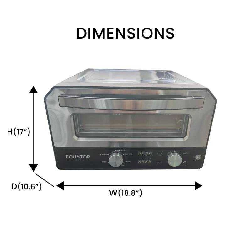 ELECTRIC PIZZA OVEN Multi Program w Baking Stone Countertop 0.5cf 110V EPO500