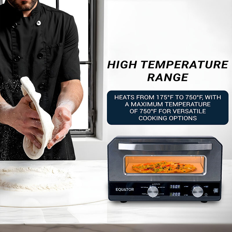 ELECTRIC PIZZA OVEN Multi Program w Baking Stone Countertop 0.5cf 110V EPO500