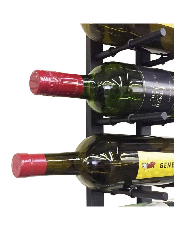 Epicureanist Modern Peg Wine Rack, 9 Bottle Capacity EPPEGWALL9B