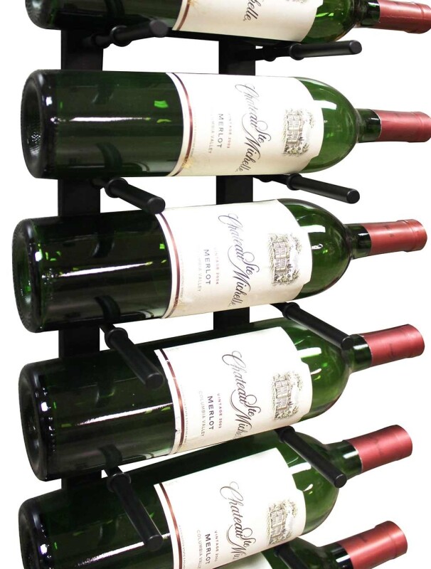 Epicureanist Modern Peg Wine Rack, 9 Bottle Capacity EPPEGWALL9B