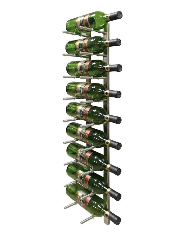 Epicureanist Modern Peg Wine Rack, 9 Bottle Capacity EPPEGWALL9S