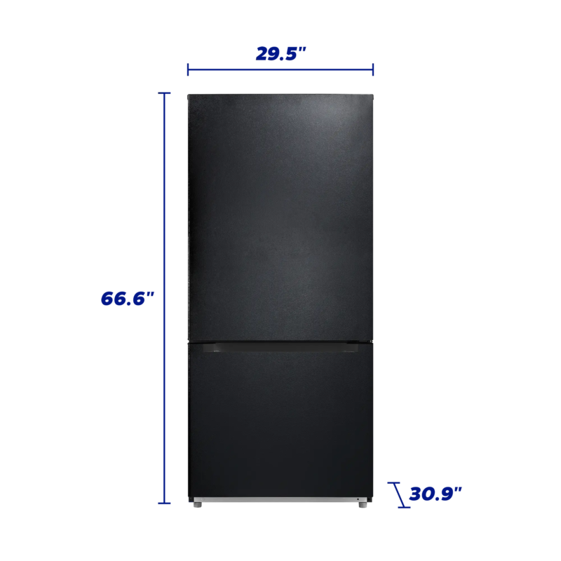 Element 18.7 cu. ft. Bottom Freezer Refrigerator - Black view 4