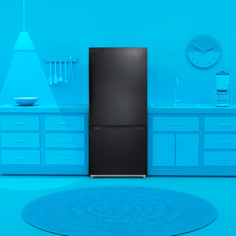 Element 18.7 cu. ft. Bottom Freezer Refrigerator - Black view 5