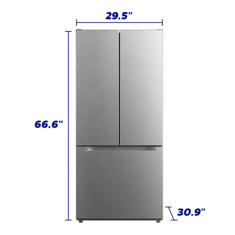 18.4 CF French Door, Glass Shelves, E-STAR, 30" Wide view 5