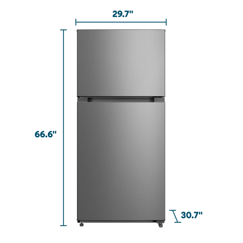 Element 18.1 cu. ft. Top Freezer Refrigerator - Stainless Steel, ENERGY STAR view 6