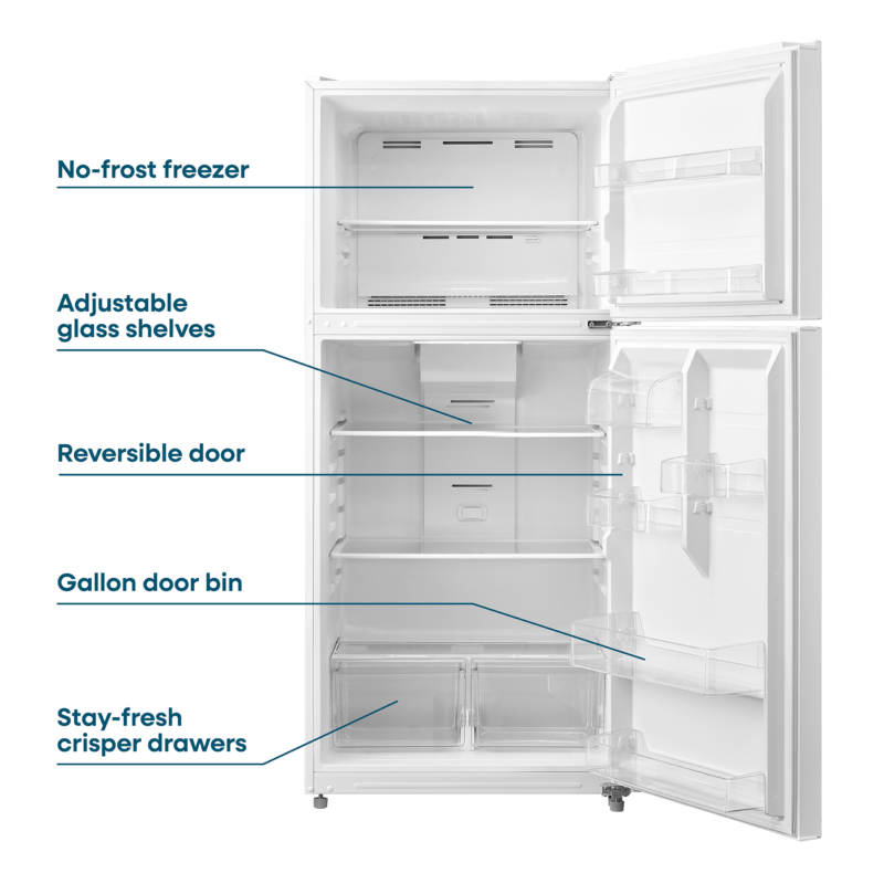Element 18.1 cu. ft. Top Freezer Refrigerator - White, ENERGY STAR view 5