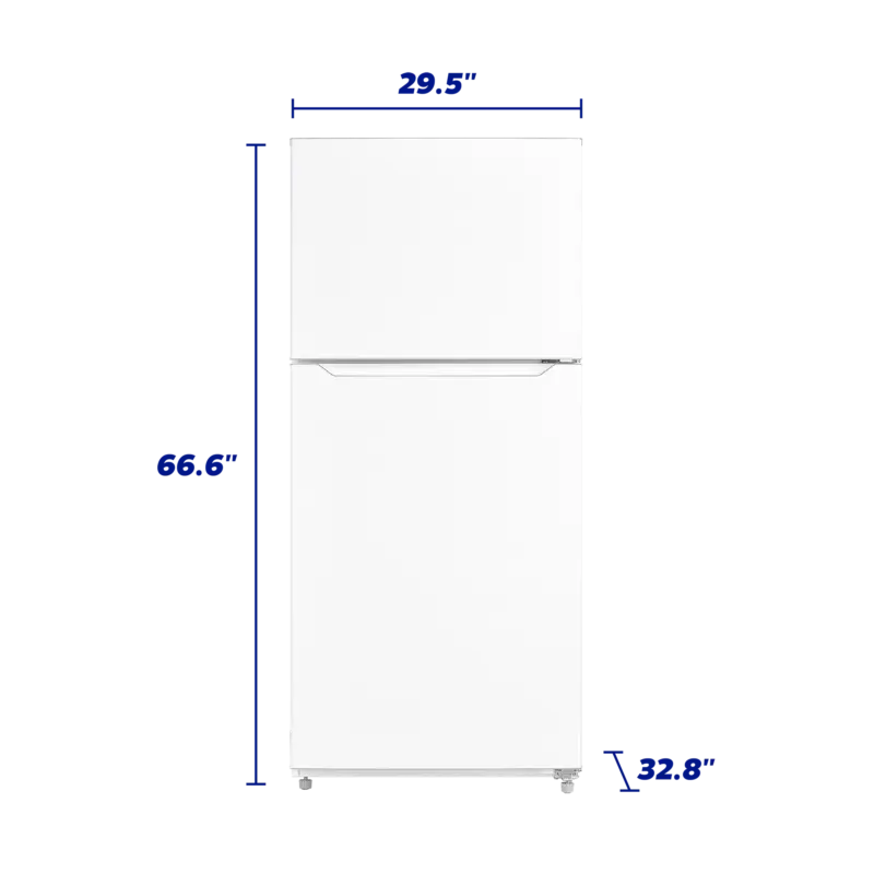20.5 CF Top Mount Refrigerator, Glass Shelves, E-STAR ERT21CSCW